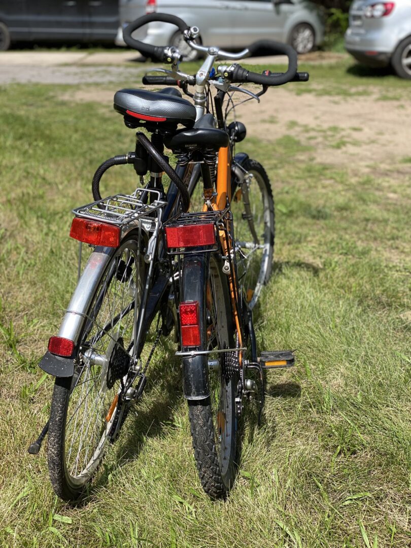 Fahrräder im Sonnenschein