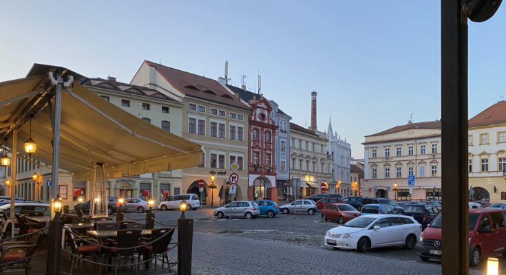 Litoměřice Zentrum am Abend