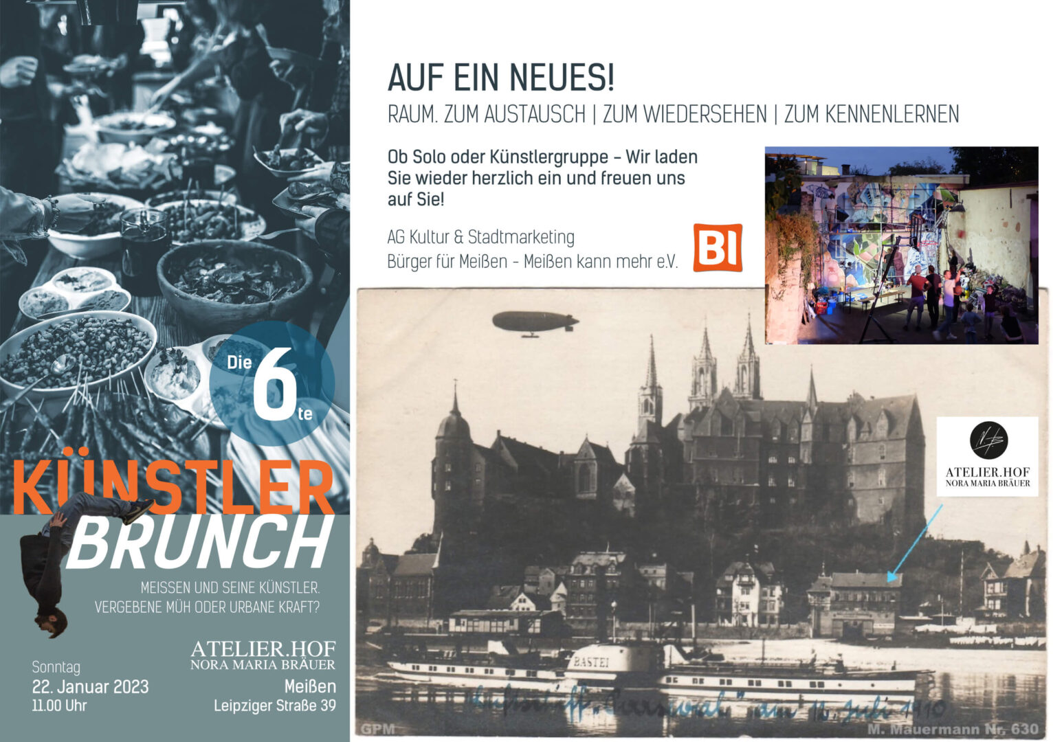 6. Künstlerbrunch Meißen, Einladung