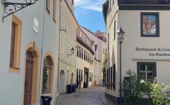 Blick in die Görnische Gasse in Meißen